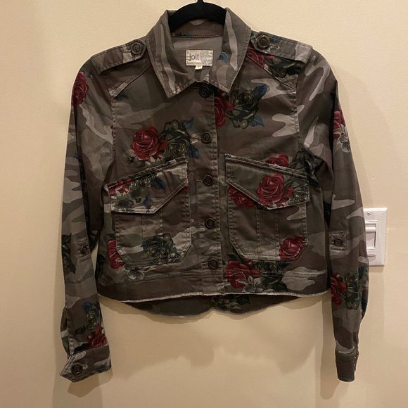 Jolt Floral Camo Raw Edge Twill Jacket - Picture 6 of 13